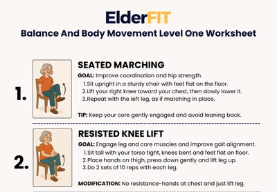 Sample of the ElderFIT Fall Prevention Workouts