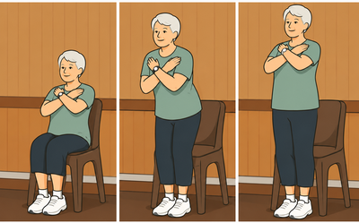 Illustration of the chair stand test