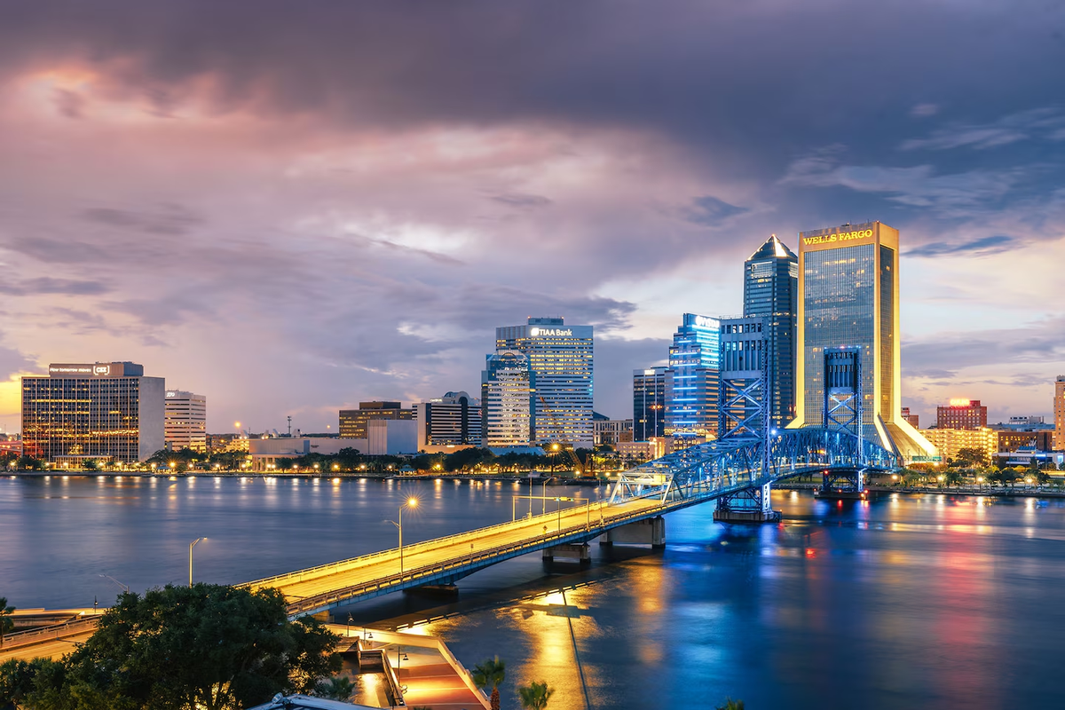 Skyline of Jacksonville, Florida.